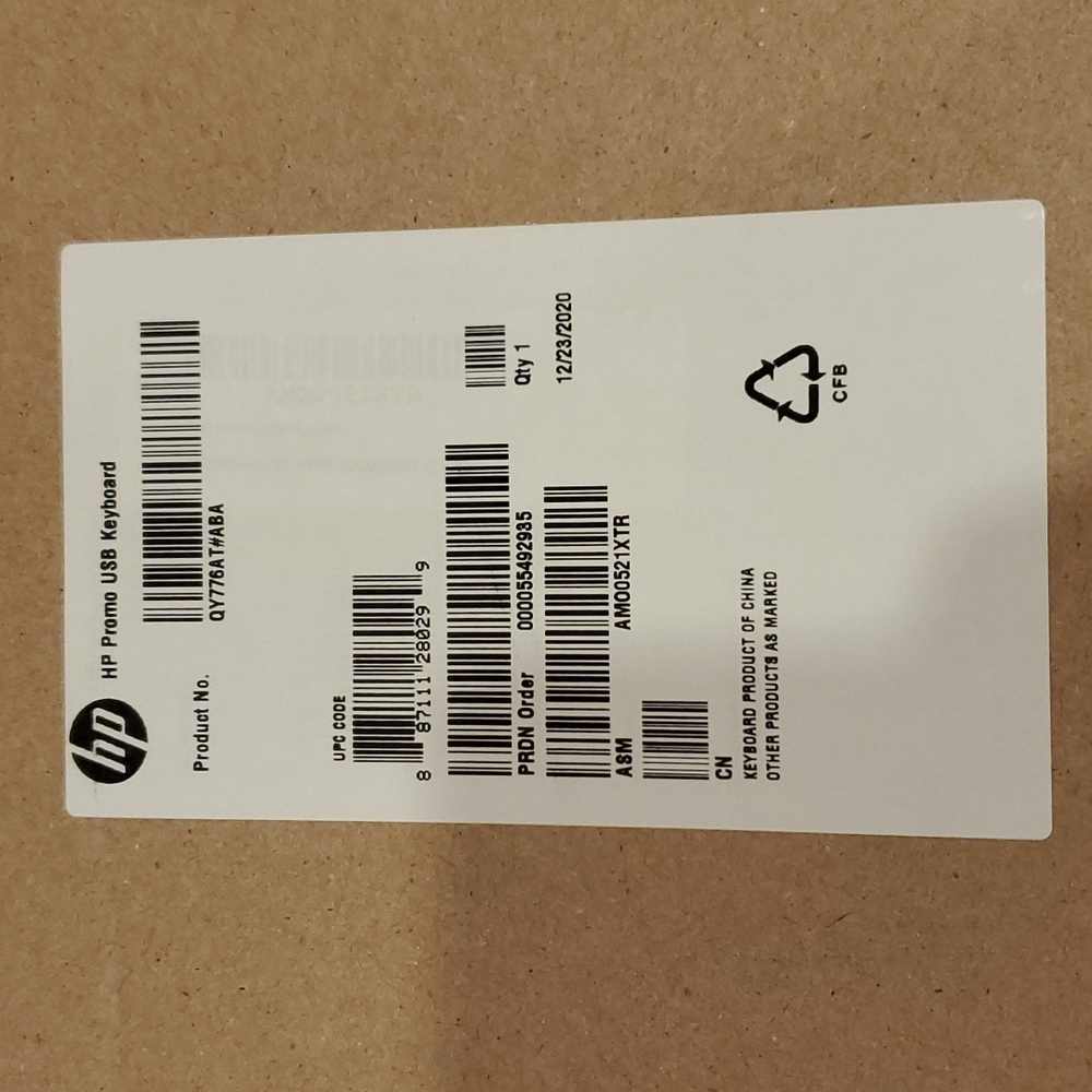 NIB! HP Promo USB Keyboard - Picture 2 of 8